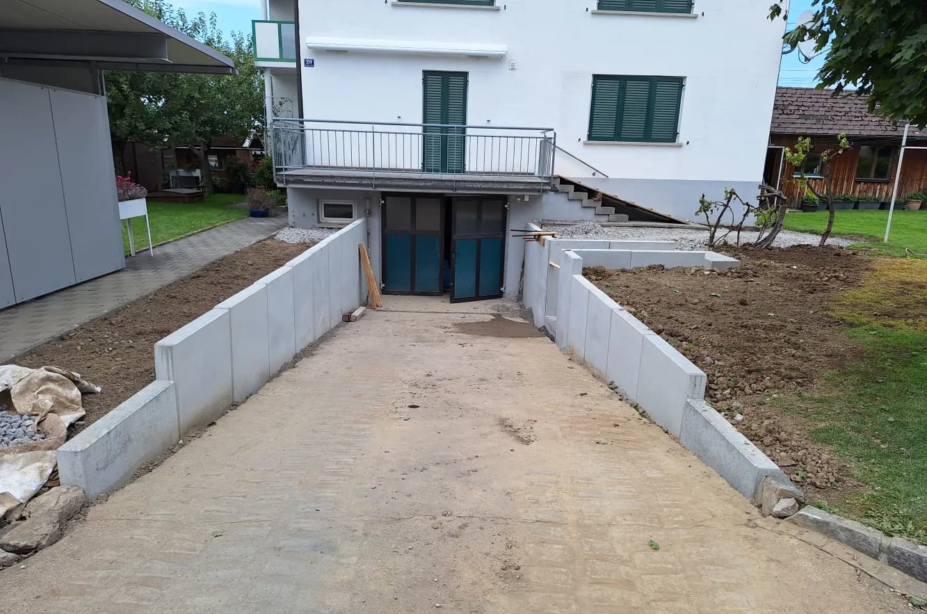 Mauer nachher